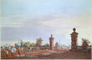 Tank Square z zachodu, grawerowane przez Roberta Havell, wyd. 1824 autorstwa James Baillie after Fraser