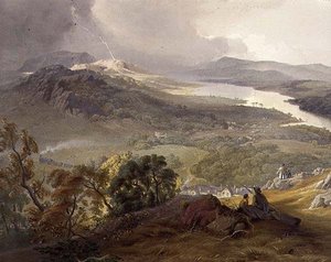 Lake Windermere, fragment Lakeside Railway, z „The English Lake District”