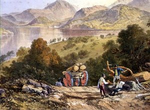Ullswater, fragment wozu drwala, z „The English Lake District”