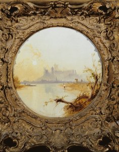 Widok na zamek Windsor z Tamizy autorstwa James Baker Pyne