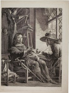 Milton dyktuje kwakierowi Ellwood autorstwa James Barry