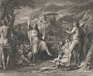 Orfeusz wykładający… teologię (projekty ścian Wielkiej Sali Towarzystwa Zachęty Sztuk) autorstwa James Barry