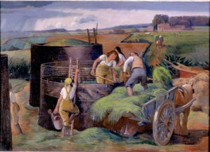 Kiszonka, ok. 1940 (olej na płótnie) autorstwa James Bateman