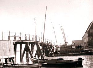 Łodzie kanałowe, Marken Island, Holandia, 1898 autorstwa James Batkin