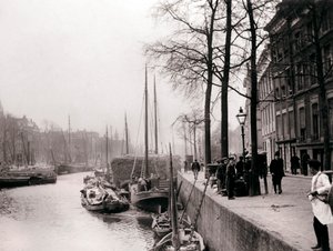 Łodzie kanałowe, Rotterdam, 1898 r. autorstwa James Batkin