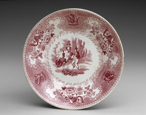 Spodek, ok. 1837-44 (ceramika z nadrukiem transferowym) autorstwa James Beech