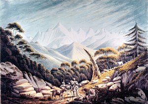 Nepalscy pasterze w Himalajach, 1826