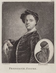 Christian Friedrich Zincke, niemiecki miniaturzysta (akwaforta)