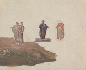 Pięciu rozmawiających mężczyzn autorstwa James Bruce