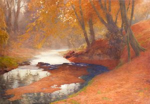 Scena jesienna (akwarela)