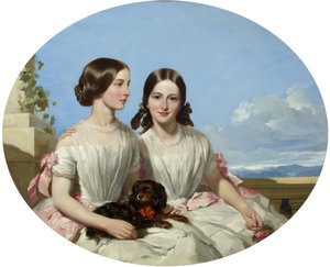 Siostry, Annie i Henrietta Marie Shaw (olej na płótnie)