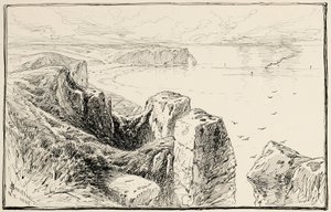 Klify Normandii, niedaleko Etretat