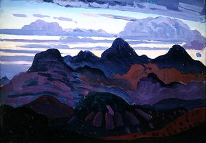 Deep Twilight (olej na panelu) autorstwa James Dickson Innes