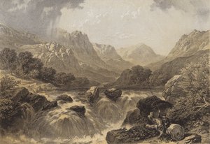 Upadek Tummel (chromolitho) autorstwa James Duffield Harding