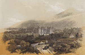 Pałac Holyrood (chromolitho) autorstwa James Duffield Harding