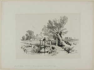 Krajobraz z chłopcem na ryby autorstwa James Duffield Harding