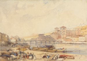Lyons z Quayside nad Rodanem autorstwa James Duffield Harding