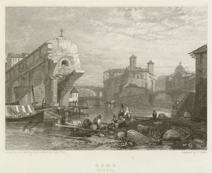 Rzym, Ponte Rotti autorstwa James Duffield Harding
