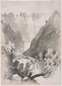 Szkice w domu i za granicą: Falls of Terni autorstwa James Duffield Harding