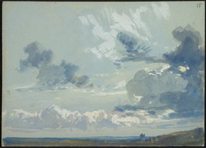 Studium nieba z horyzontem (recto) autorstwa James Duffield Harding