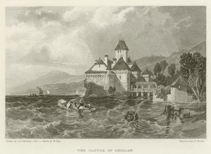 Zamek Chillon autorstwa James Duffield Harding