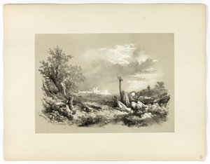 Zamek Tynemouth, z Picturesque Selections autorstwa James Duffield Harding