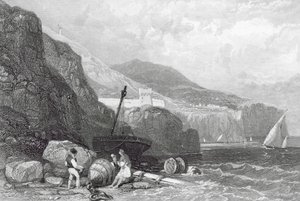 Vico, Zatoka Neapolitańska, Włochy (rycina) autorstwa James Duffield Harding