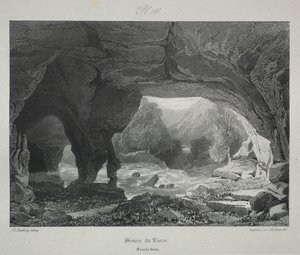 Malownicze i romantyczne podróże po starożytnej Francji. Franche-Comté: Źródło Lison autorstwa James Duffield Harding