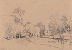 Wierzby nad strumieniem, most na koniu i wozie autorstwa James Duffield Harding