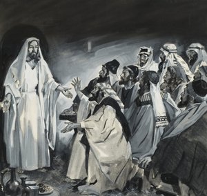 Wątpiący Tomasz, widzący Chrystusa po zmartwychwstaniu autorstwa James Edwin McConnell