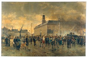 Emigranci belgijscy (olej na płótnie) autorstwa James Ensor