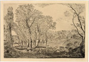 Staw z topolami autorstwa James Ensor