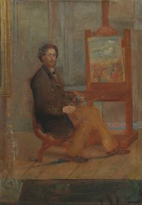 Ensor przy sztalugach, ok. 1886 (olej na płótnie)