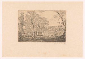 Krajobraz z topolami nad wodą La mare aux peupliers autorstwa James Ensor