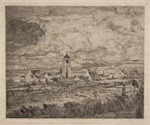 Rozległy widok na Mariakerke autorstwa James Ensor