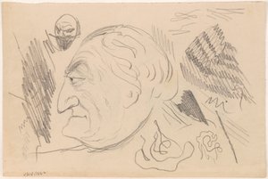 Mężczyzna z profilu autorstwa James Ensor