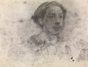 Autoportret (conte na papierze) autorstwa James Ensor
