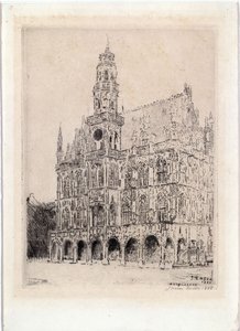 Ratusz w Oudenaarde autorstwa James Ensor