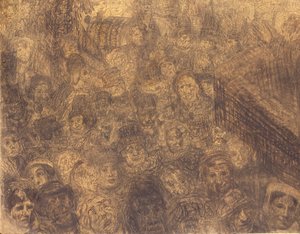 Żywy i promienny: wjazd Chrystusa do Jerozolimy (conte) autorstwa James Ensor