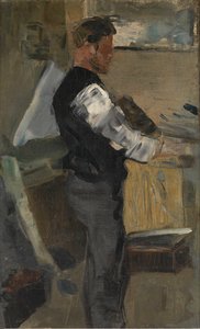 Willy Finch w pracowni autorstwa James Ensor