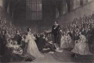 Proces Thomasa, hrabiego Strafford, w Westminster Hall, 1641 autorstwa James F. Scott