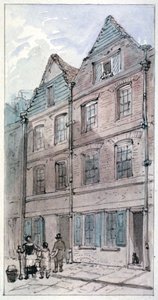 Domy w Blackhorse Alley, Fleet Street, City of London, 1850