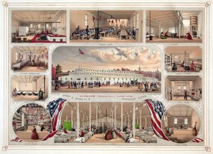 Plakat dla Citizens Volunteer Hospital, Filadelfia, wyd. 1862