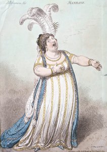 A Bravura Air, Mandane, opublikowane przez Hannah Humphrey w 1801 roku (akwaforta ręcznie kolorowana)