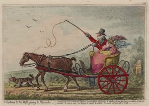 Cockney i jego żona jadą do Wycombe autorstwa James Gillray