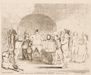 Nowy sposób spłacania długu krajowego autorstwa James Gillray