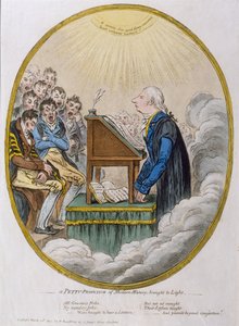 A Petty Professor of Modern History wydobyty na światło dzienne, opublikowana przez Hannah Humphrey w 1810 (akwaforta z akwatintą)