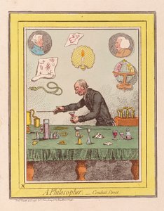 Filozof: Conduit Street, wyd. 1796 (grawerowanie ręcznie kolorowane) autorstwa James Gillray