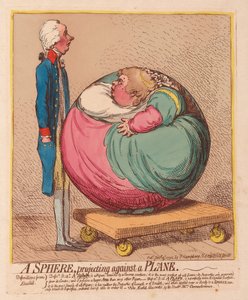 Kula wystająca na płaszczyznę, wyd. 1792 (grawerowanie ręcznie kolorowane)