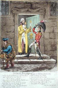 Wskazówka dla Młodych Oficerów, opublikowana przez Hannah Humphrey w 1804 r. (akwaforta ręcznie kolorowana) autorstwa James Gillray